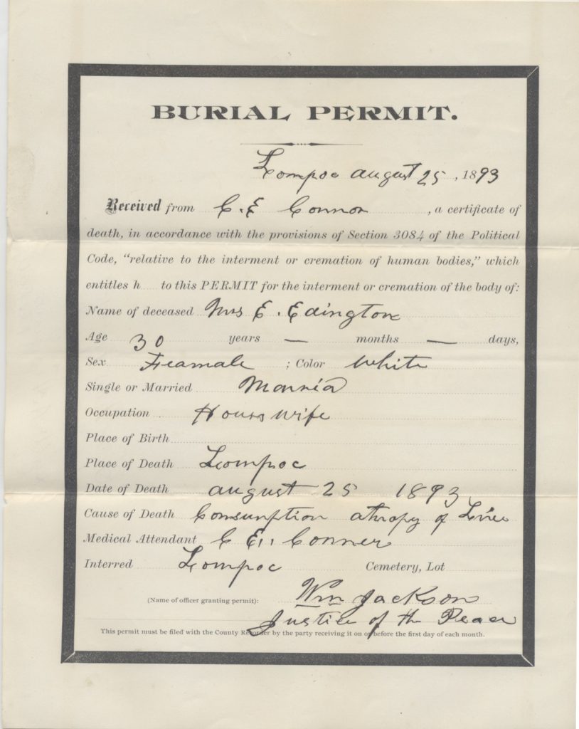 Burial Permit