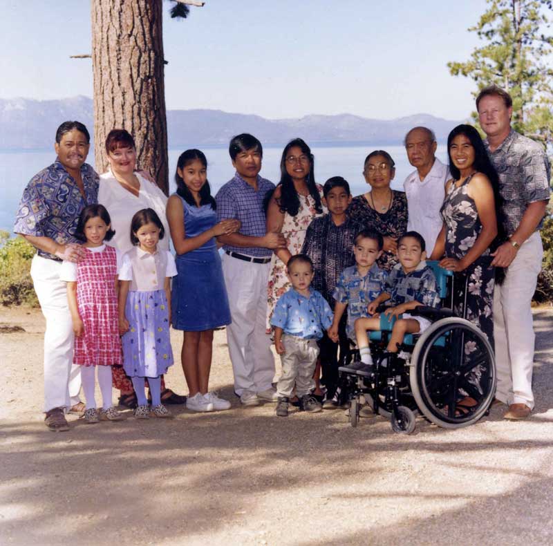 Ambrose and Paulina Baggao with their family