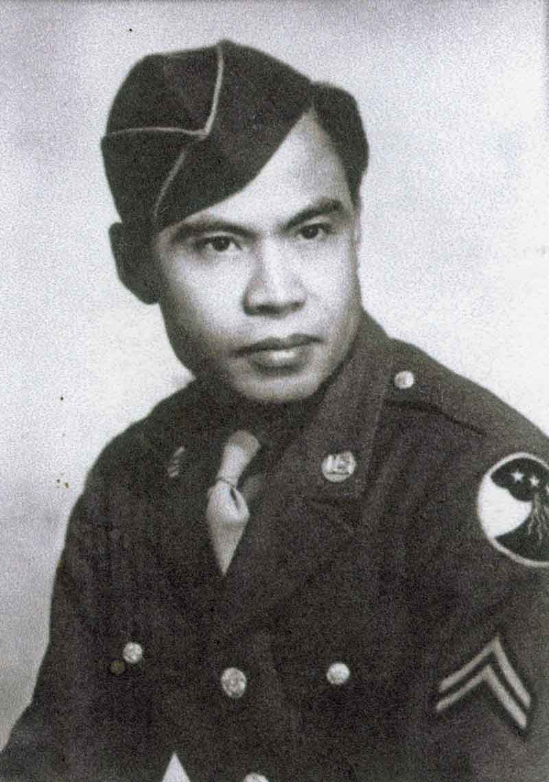 Ambrose Baggao in military uniform