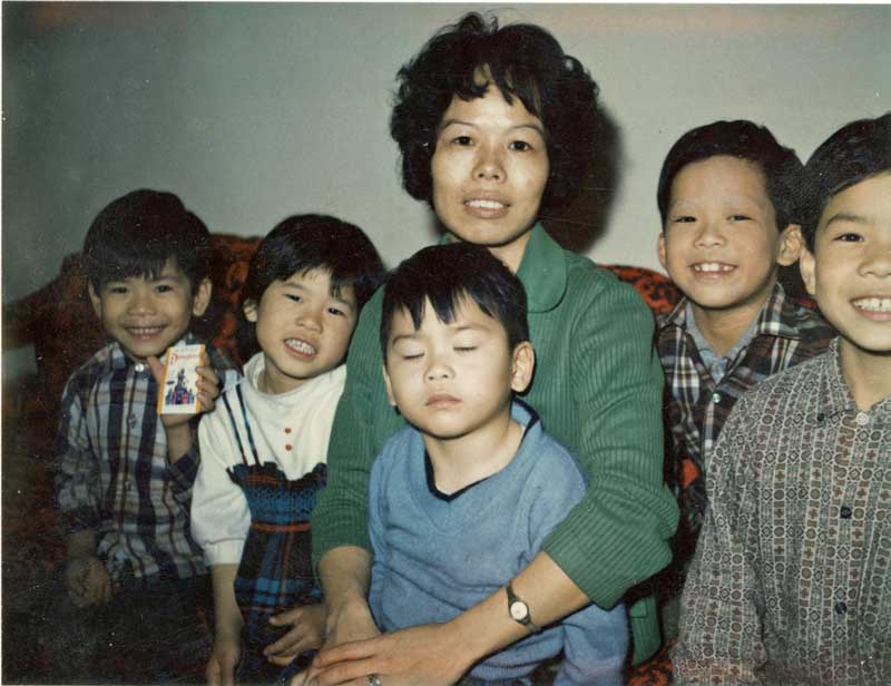 Nancy Chan with her children