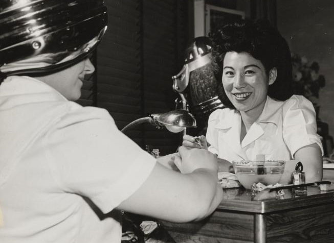 Miye Tachihara in the beauty shop