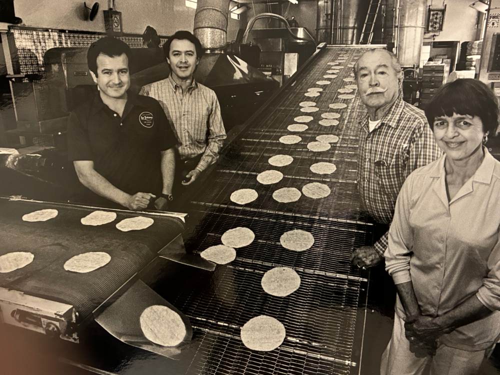 Bertha, Federico and son, Federico in the tortilla factory