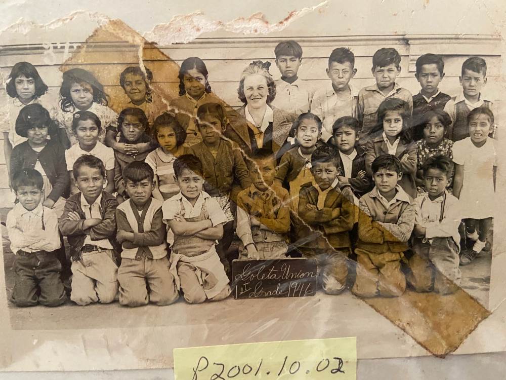 Gil Garcia with his first-grade class