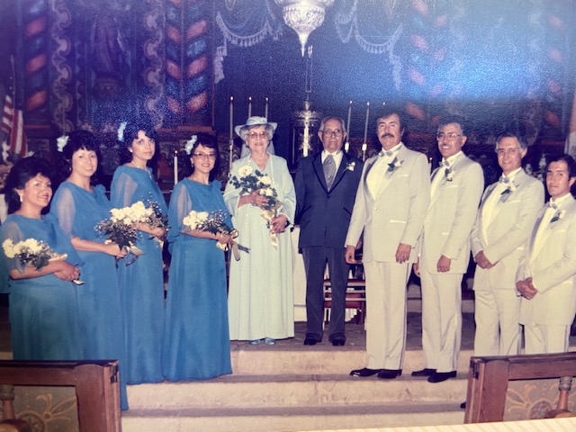 Gil Garcia (third from right), his 3 brothers and 4 sisters, and his parents, Bernardo Sr. and Carmen