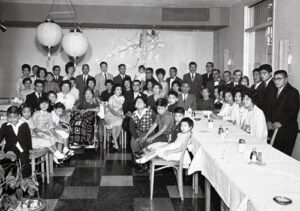 Grace and Masato Okamoto’s Wedding Reception following their Elopement, 1962