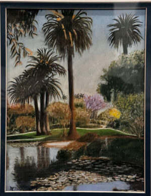 Mas’s painting of Alice Keck Park Memorial Garden, Santa Barbara, undated